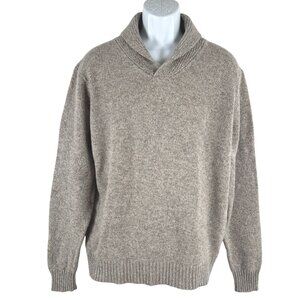 Peter Millar Crown Harkening Popover Shawl Sweater Large Merino Wool FS-1498